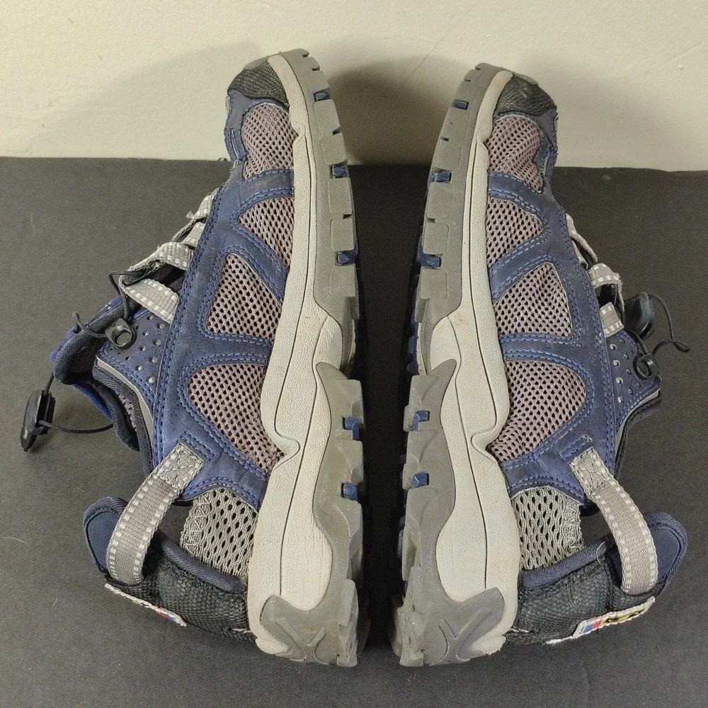 Salomon Sandals Men 11 Blue Mesh Techamphibian Trail Hiking Shoes 872893